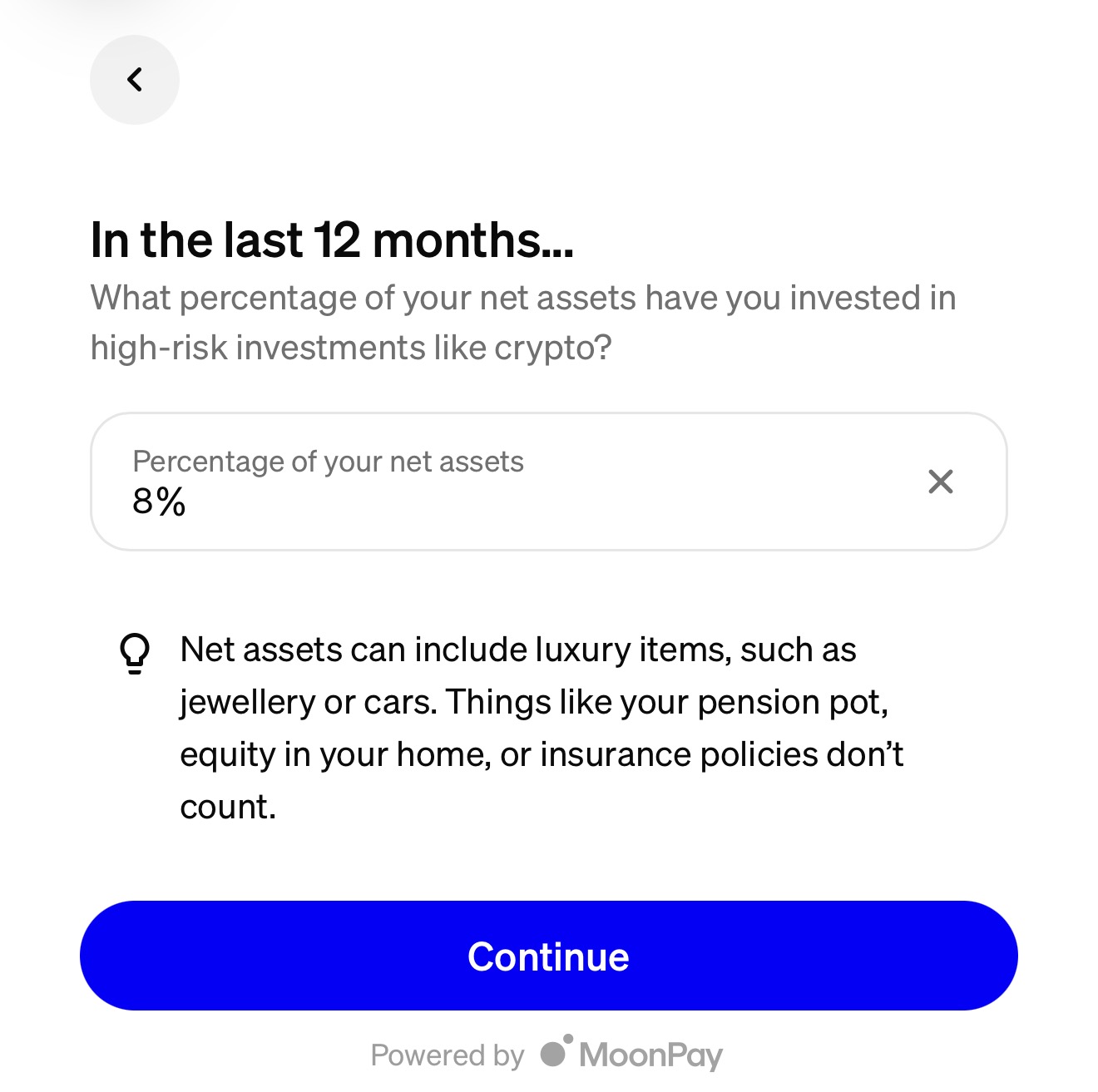 Last 12 months percentage